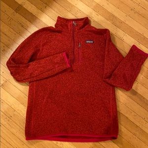Red Heather Men’s Patagonia 1/4 zip fleece